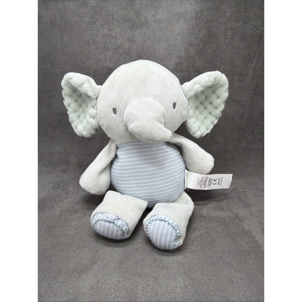 Ingenuity Van the Elephant Stripped Belly Soft Plush Stuffed Animal Toy